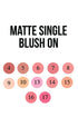 Rivaj UK R-2385) Matte Single Blush On Powder 14g